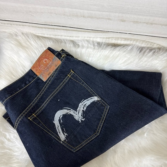 EVISU Other - Evisu Blue Relaxed Jeans with Signature Stitching 40x30